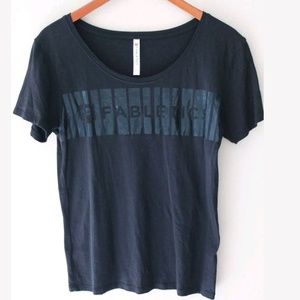 Fabletics Logo Graphic Black on Black t shirt‎